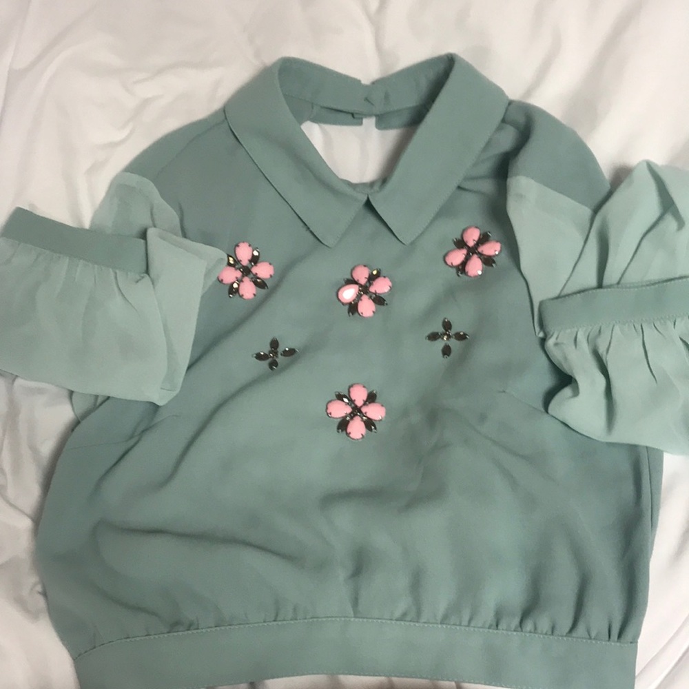 Tobi open backed blouse